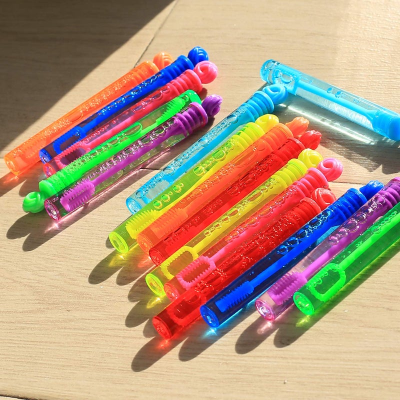 Laxdacee Bubble Wands Halloween Party Favors Pack of 64, Mini Neon Bubble Wands | Odor-Free Non-Toxic Kidsâ€™ Bath Toy/Birthday Treats Bubble Maker Toys for Kids | Outdoor Summer Events & Celebration Toy Gift - Image 4